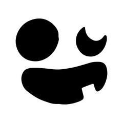Funny and Scary Halloween Face Pumpkin Silhouettes