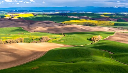 Obraz premium Rolling hills of farmland (1)