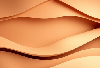 Soft beige and brown curved layers, minimalist backdrop Elegant, modern design for luxury product advertising, cream, design