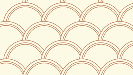 Seamless geometric pattern for decorative panel isolated on white background, vector illustration modern stylish texture, fish scale pattern