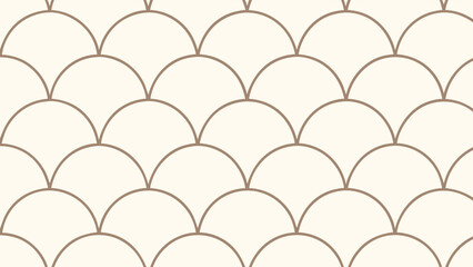 Seamless pattern featuring a delicate beige fish scale design, perfect for creating a subtle and sophisticated background for various projects
