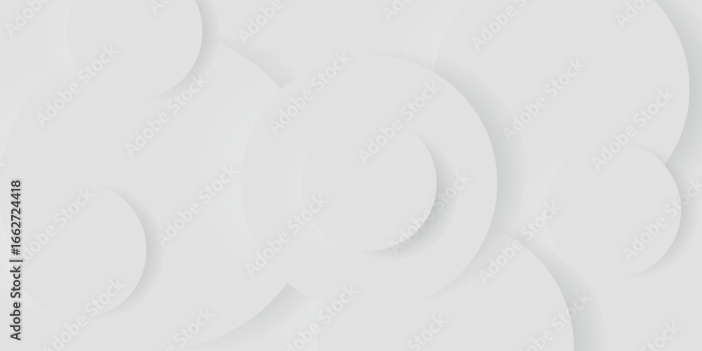 Aufkleber white abstract background with embossed 3d circle design. simple and elegant geometric background co