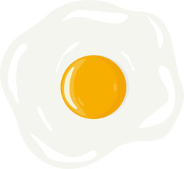 fried sunny side up egg vector illustration
