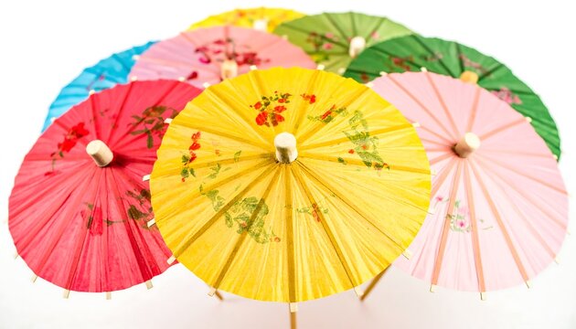Colorful decorative paper umbrellas
