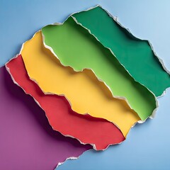 Abstract Topographic Paper Cut with 3D Shadowing