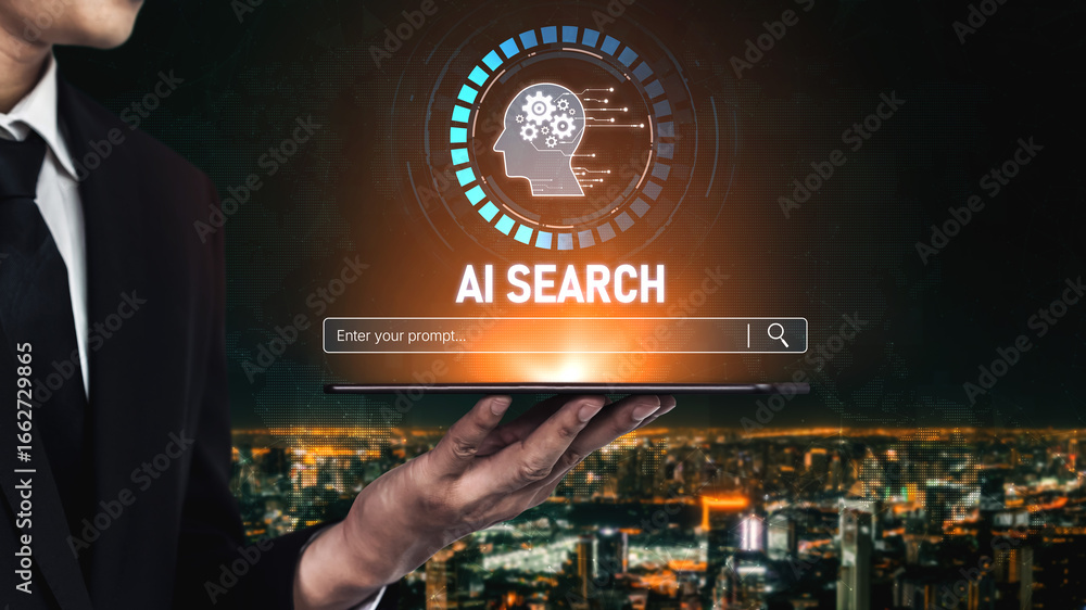 Poster ai search engine systems enhance seo data access. intelligent search engines powered by ai improve s