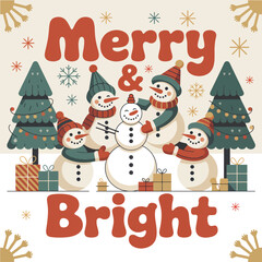 Flat Christmas doodles vector illustration background