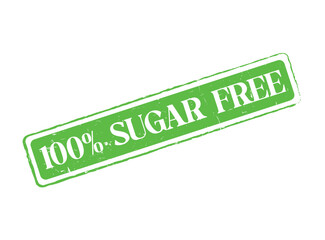 100% SUGAR FREE Rubber Stamp Seal for Healthy Food