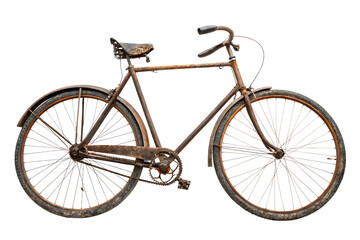 Fototapeta premium old bicycle isolated on background white