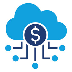 Digital Currency Flat Blue Icon