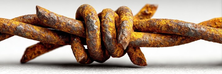 Close-up of rusty barbed wire (3)