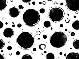 Abstract pattern of circles with textured edges