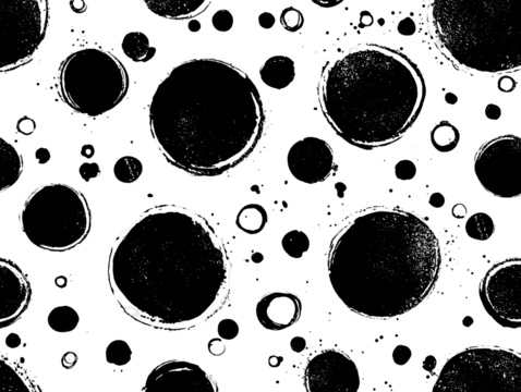 Abstract pattern of circles with textured edges