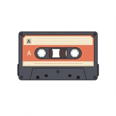Obraz premium Pixel Art Retro Cassette Tape Illustration