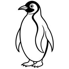 emperor-penguin-line-art-vector