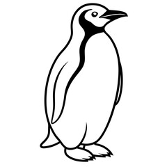emperor-penguin-line-art-vector