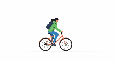 Fototapeta premium man riding a bike