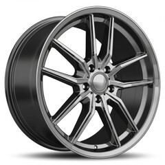 Fototapeta premium Sleek Black Multispoke Alloy Wheel