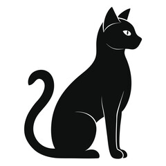 black cat silhouette vector