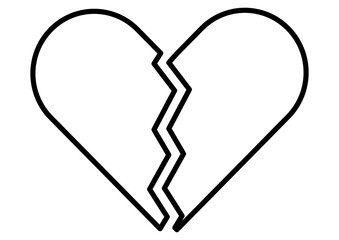 割れたハートのアイコン