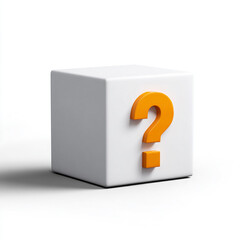 Clean and simple question box isolated on a white backdrop, perfect for presentations, forms, or digital interfaces.