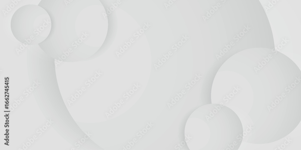 Poster white abstract background with embossed 3d circle design. simple and elegant geometric background co