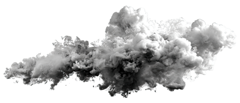 A grayscale cloud formation