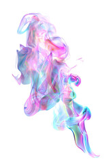 Obraz premium Abstract swirling smoke in pastel colors