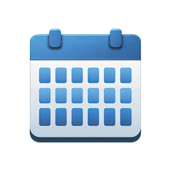 Simple blue calendar icon