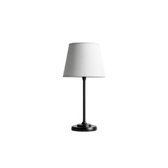 Simple Elegant Black Table Lamp with White Shade - Modern Home Decor Lighting