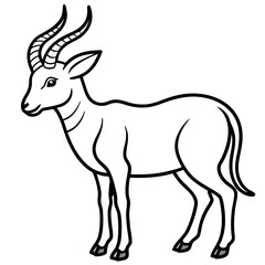 Saola line art vector