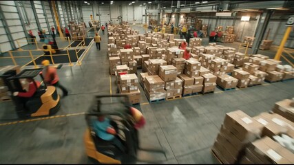 Time Lapse Warehouse Operations Transportation - Powered by Adobe