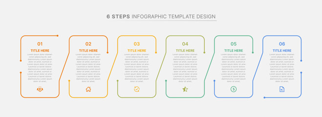 Business Infographic Design Template with 6 Data Points