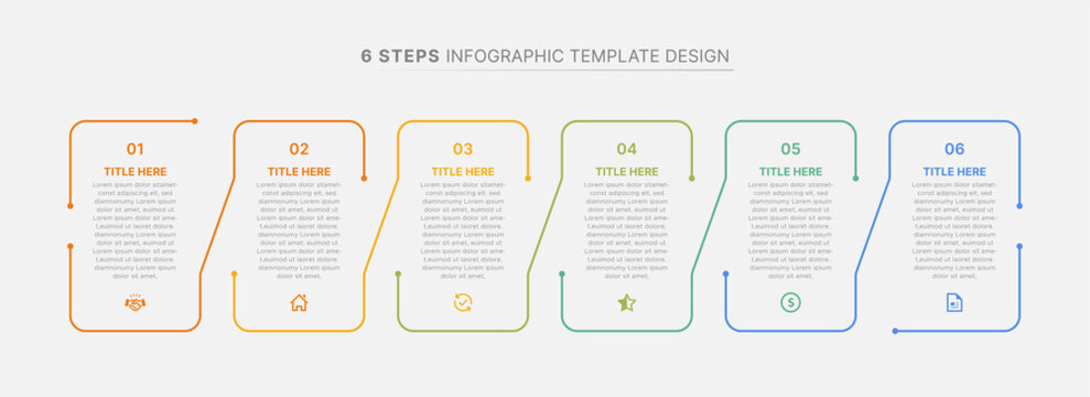 Business Infographic Design Template with 6 Data Points