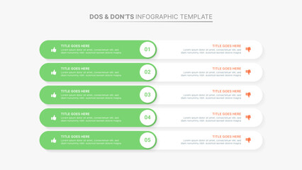 Dos and Don’ts Comparison Infographic Design Template