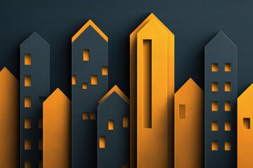 Paper Cutout Cityscape