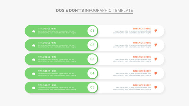 Dos and Don&rsquo;ts Comparison Infographic Design Template