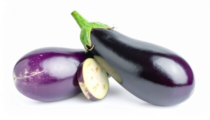 eggplants isolated on white background