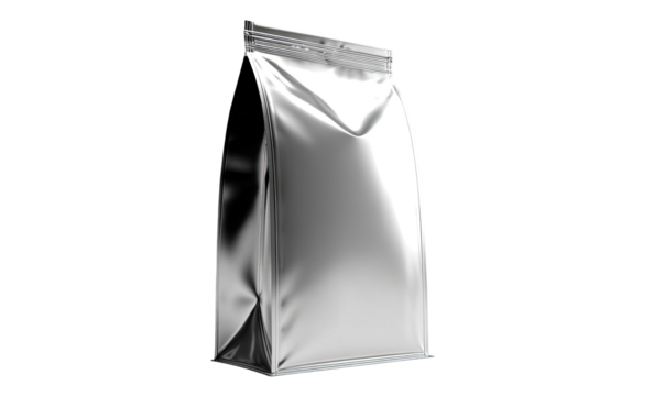 Metallic silver packaging bag