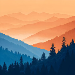 orange and blue background
