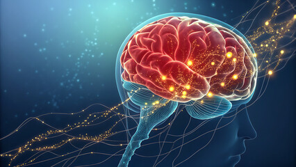 Fototapeta premium 3d rendered illustration of a brain