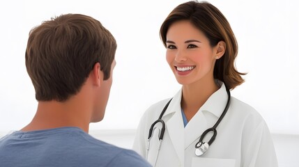 Smiling Female Doctor Patient Consultation Healthcare Medical Checkup
