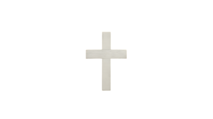 Simple White Cross: A Minimalist Christian Symbol isolated on white background , cutout