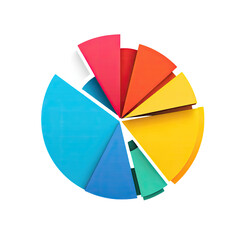 Obraz premium Colorful pie chart (4)