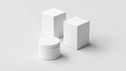 Minimalist candle packaging design for branding and product presentation