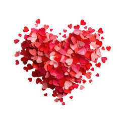 A heart-shaped design composed of many small hearts