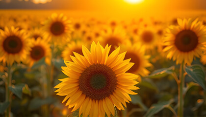 Obraz premium field of sunflowers