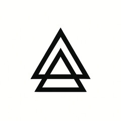 Triple Triangle Geometric Symbol