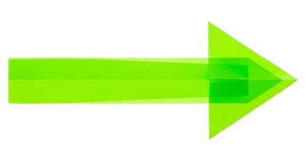 Green arrow pointing right on white background
