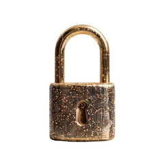 Fototapeta premium Close-up of a golden padlock
